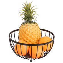 Load image into Gallery viewer, Bowls - Metal & Wood Modern Decorative Fruit Bowl ( 26.0 cm )