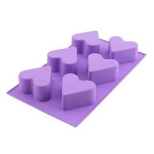 Load image into Gallery viewer, Cake and Cookie Molds - 6-Piece Heart Cake and Cookie Mold