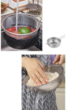تحميل الصورة في عارض المعرض، 25.5cm Heavy-Duty Stainless Steel Colander | Long Handle Strainer & Fry Basket - Silver