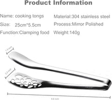 تحميل الصورة في عارض المعرض، 25cm Stainless Steel 2-in-1 Spatula Tongs | Slotted Fish Turner & Steak Gripper - Silver