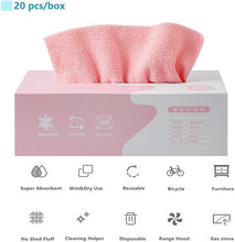 Load image into Gallery viewer, Eagle's Pick Multi-Purpose Microfiber Cloths in tissue box, 20-pack, super absorbent for versatile cleaning use.
