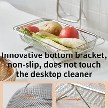 تحميل الصورة في عارض المعرض، Colanders - Retractable Stainless Steel Over The Sink Strainer , Sink Washing Drying Rack, Expandable Strainer Basket, Mesh, Fruits, Vegetables