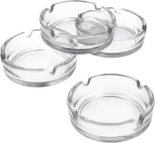 Load image into Gallery viewer, Portable Modern Ashtray - Clear Crystal Glass Smooth for Cigarettes - 10.5 Diameter * 3.5 cm
