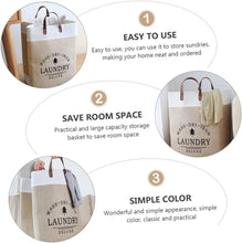 Load image into Gallery viewer, Laundry Bags - Big Laundry Bag with Handle with leather handle