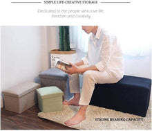 Load image into Gallery viewer, Storage Ottoman Cube - Seat Chest, Stool, Storage Box, Footrest, Foldable Storage Stool (30x30x30 cm)
