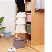 Load image into Gallery viewer, Storage Ottoman Cube - Seat Chest, Stool, Storage Box, Footrest, Foldable Storage Stool (30x30x30 cm)