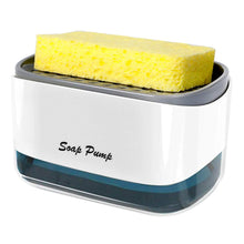 Load image into Gallery viewer, Soap Dispenser with Sponge Holder - Used for Kitchen Sink Dishes Washing Separate Sewage and Sponge