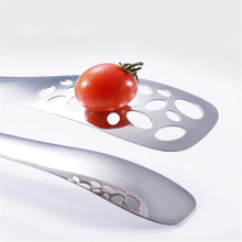 تحميل الصورة في عارض المعرض، 25cm Stainless Steel 2-in-1 Spatula Tongs | Slotted Fish Turner & Steak Gripper - Silver