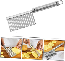 Load image into Gallery viewer, Crinkle Cutter - Wavy Slicer for Vegetables and Fruits with Stainless steel Handle