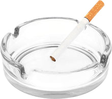Load image into Gallery viewer, Portable Modern Ashtray - Clear Crystal Glass Smooth for Cigarettes - 10.5 Diameter * 3.5 cm