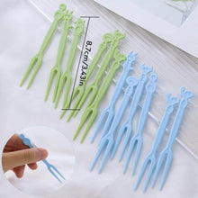 Load image into Gallery viewer, Fruit Fork - Kitchen Expert Plastic Set of 30 Fruit Picks - Mini Snack & Dessert Forks - Hammered Design Appetizer Picks