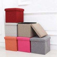 Load image into Gallery viewer, Storage Ottoman Cube - Seat Chest, Stool, Storage Box, Footrest, Foldable Storage Stool (30x30x30 cm)