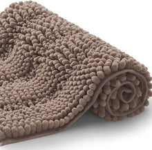 Load image into Gallery viewer, 1 Pc Absorbent Luxury Chunky Chenille Bathroom Rug (50x80cm - 950 grams) | Ultra-Soft Non-Slip Bath Mat - Grey