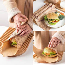 تحميل الصورة في عارض المعرض، 50 Pcs Pack | Non-Stick Baking Paper for Baking & Pastry (30 x 40 cm) used for wrapping a freshly made burger.