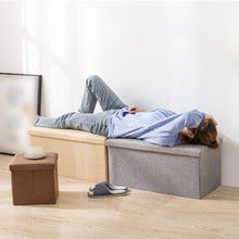 Load image into Gallery viewer, Storage Ottoman Cube - Seat Chest, Stool, Storage Box, Footrest, Foldable Storage Stool (30x30x30 cm)