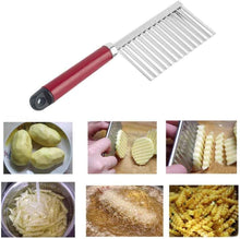 Load image into Gallery viewer, Crinkle Cutter - Wavy Slicer for Vegetables and Fruits with Stainless Plastic Handle