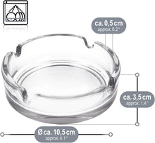 Load image into Gallery viewer, Portable Modern Ashtray - Clear Crystal Glass Smooth for Cigarettes - 10.5 Diameter * 3.5 cm