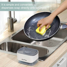 Load image into Gallery viewer, Soap Dispenser with Sponge Holder - Used for Kitchen Sink Dishes Washing Separate Sewage and Sponge