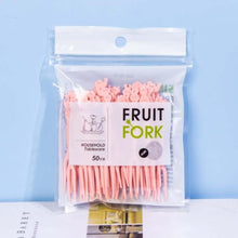 Load image into Gallery viewer, Fruit Fork - Kitchen Expert Plastic Set of 30 Fruit Picks - Mini Snack & Dessert Forks - Hammered Design Appetizer Picks