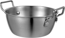 تحميل الصورة في عارض المعرض، 15cm Stainless Steel Serving Wok & Paella Plate | Heat-Safe Food Presentation Pot - Silver