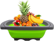 تحميل الصورة في عارض المعرض، Colanders - Sink Strainer & Sifter - Silicone Telescopic Folding Drain Basket, Vegetable &Fruit Colander Strainer With Extendable Handles