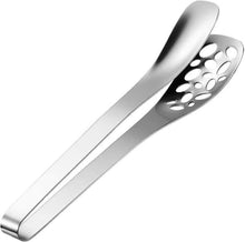 تحميل الصورة في عارض المعرض، 25cm Stainless Steel 2-in-1 Spatula Tongs | Slotted Fish Turner & Steak Gripper - Silver