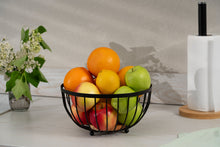 Load image into Gallery viewer, Bowls - Metal & Wood Modern Decorative Fruit Bowl ( 26.0 cm )