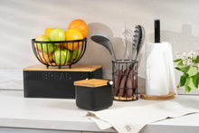 Load image into Gallery viewer, Bowls - Metal & Wood Modern Decorative Fruit Bowl ( 26.0 cm )