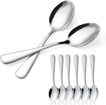 Load image into Gallery viewer, Set of silver spoons on a white background