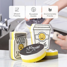 Load image into Gallery viewer, Cleaning Cloth/Sponge - Dishwashing Smile Sponges - Set of 4 Multi-Purpose Cleaning Sponges
