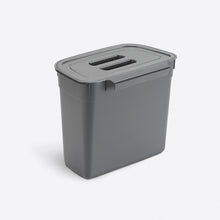 Load image into Gallery viewer, Hanging Bin Over Door - Organizer for Cabinet with Soft grip Hook and Lid - White