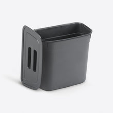 Load image into Gallery viewer, Hanging Bin Over Door - Organizer for Cabinet with Soft grip Hook and Lid - White