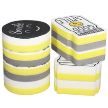 Load image into Gallery viewer, Cleaning Cloth/Sponge - Dishwashing Smile Sponges - Set of 4 Multi-Purpose Cleaning Sponges