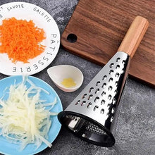 Load image into Gallery viewer, Graters - Stainless Steel Pyramid Grater - Grater With Long Wooden Handle