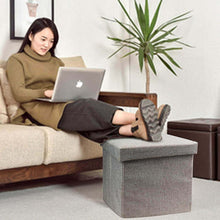 Load image into Gallery viewer, Storage Ottoman Cube - Seat Chest, Stool, Storage Box, Footrest, Foldable Storage Stool (30x30x30 cm)