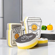 Load image into Gallery viewer, Cleaning Cloth/Sponge - Dishwashing Smile Sponges - Set of 4 Multi-Purpose Cleaning Sponges