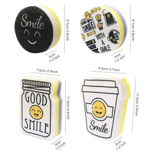 Load image into Gallery viewer, Cleaning Cloth/Sponge - Dishwashing Smile Sponges - Set of 4 Multi-Purpose Cleaning Sponges