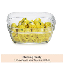 Load image into Gallery viewer, 2-Piece Square Clear Glass Bowl Set (1140ml) | Multipurpose Serving & Prep Dish