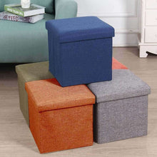 Load image into Gallery viewer, Storage Ottoman Cube - Seat Chest, Stool, Storage Box, Footrest, Foldable Storage Stool (30x30x30 cm)