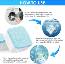 Load image into Gallery viewer, Washing Machine Cleaning Tablets | Deodorizer for Front and Top Loading Machines - Pack of 12