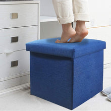 Load image into Gallery viewer, Storage Ottoman Cube - Seat Chest, Stool, Storage Box, Footrest, Foldable Storage Stool (30x30x30 cm)