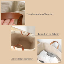 Load image into Gallery viewer, Laundry Bags - Big Laundry Bag with Handle with Leather handle