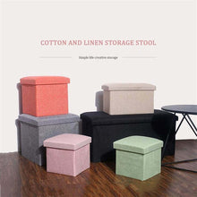 Load image into Gallery viewer, Storage Ottoman Cube - Seat Chest, Stool, Storage Box, Footrest, Foldable Storage Stool (30x30x30 cm)
