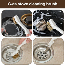 Load image into Gallery viewer, Kitchen Brush for Cleaning Set of 2 | Multifunction Stove Brush, Copper Wire Brush Head with Folding Scraper