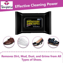 تحميل الصورة في عارض المعرض، Shoe cleaning wipes packaging with effective cleaning power, designed to remove dirt, mud, and grime from all shoe types.
