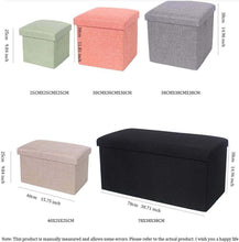 Load image into Gallery viewer, Storage Ottoman Cube - Seat Chest, Stool, Storage Box, Footrest, Foldable Storage (25x25x25 cm)