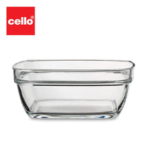 تحميل الصورة في عارض المعرض، 4-Piece Square Clear Glass Bowl Set (600ml) | Multipurpose Serving & Prep Dish