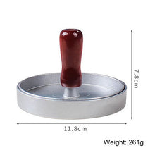 Load image into Gallery viewer, Burger Press with wooden handle - Aluminum Non-Stick Burger Press