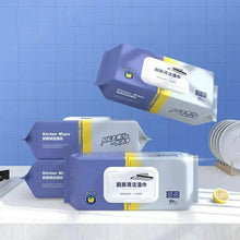 Load image into Gallery viewer, Stack of Kitchen Cleaning Wipes (80 pcs) for versatile household use, effective on heavy oil and grease.