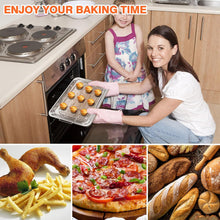 تحميل الصورة في عارض المعرض، 32x24cm Stainless Steel Air Fryer Basket & Tray Set | Large Oven Crisper Mesh Rack - Silver